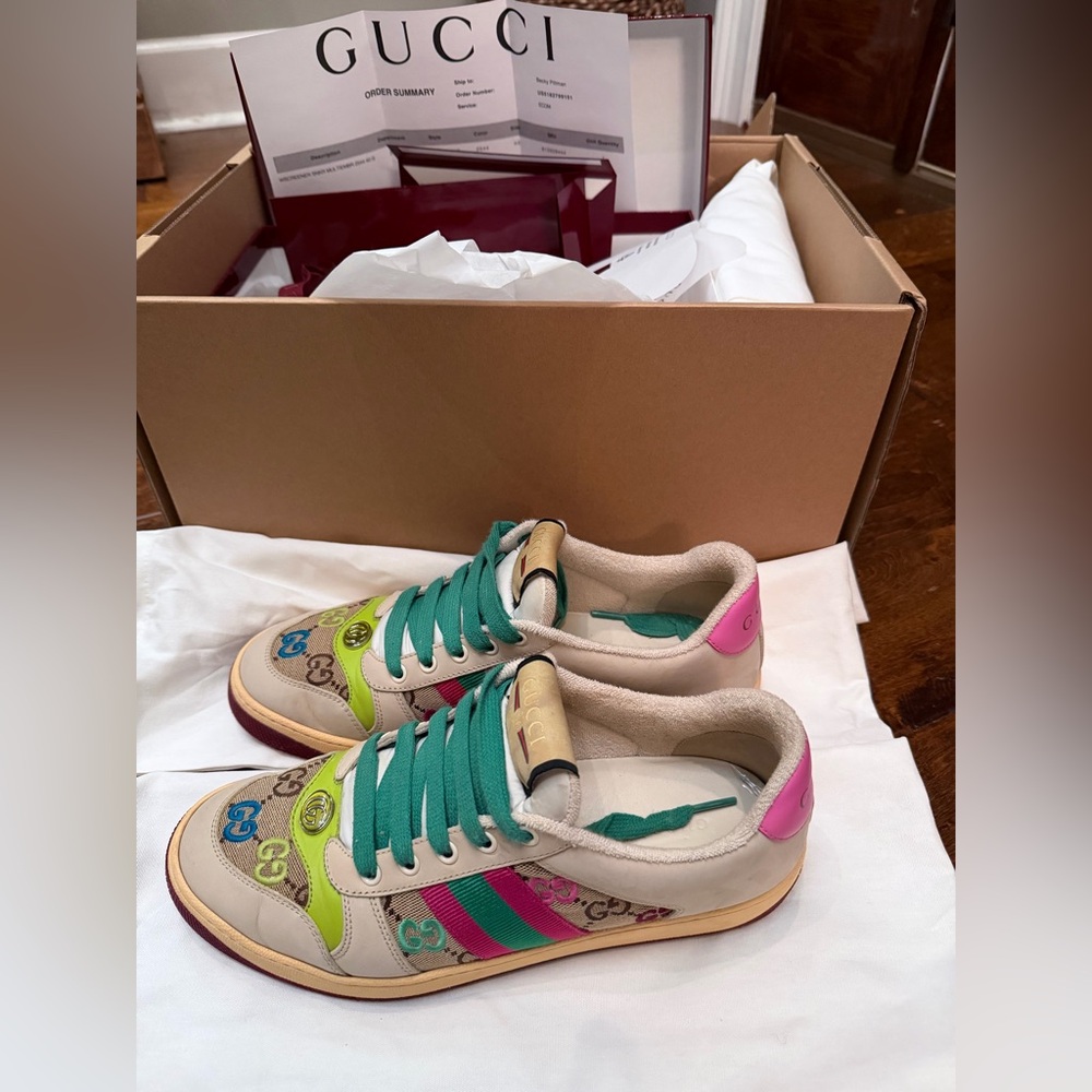 Women Gucci screener sneakers size 40